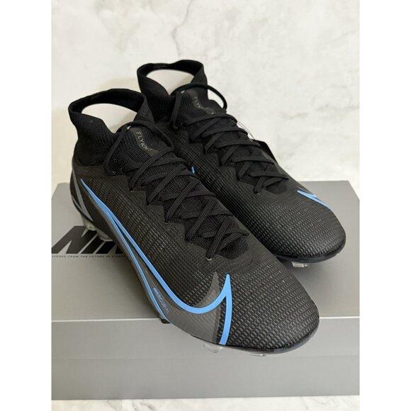 Nike Mercurial Superfly 8 Elite FG Soccer Cleats Black Blue CV0958-004 main image 7